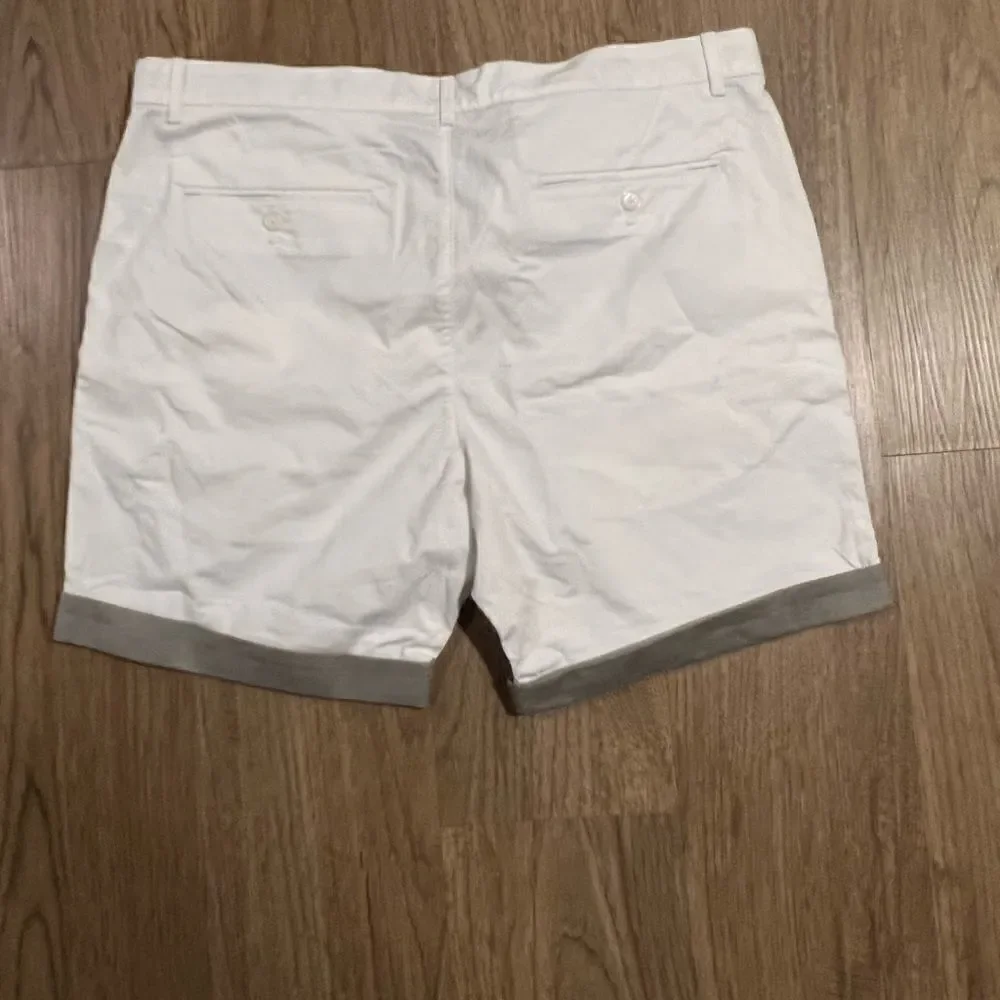 Calvin Klein Mens Extreme Slim Fit Casual Chino Shorts, White/gray - Picture 2 of 6